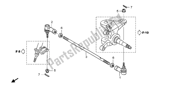 Todas las partes para Tirante de Honda TRX 450R Sportrax 37 KW TE 30U Australia 2004