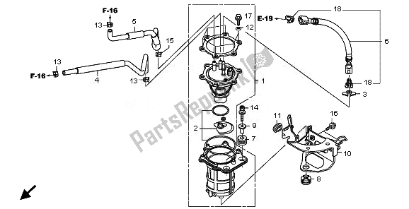 Tutte le parti per il Pompa Di Benzina del Honda VT 1300 CXA 2010