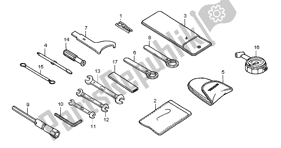Todas as partes de Ferramentas do Honda CBF 600 NA 2004