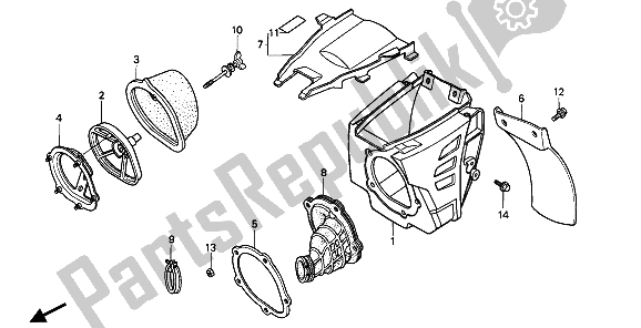 Todas las partes para Filtro De Aire de Honda CR 250R 1991