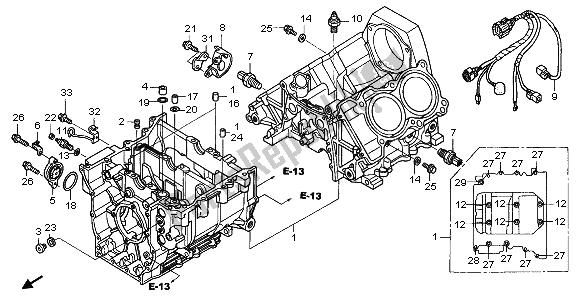 Todas las partes para Caja Del Cigüeñal de Honda ST 1300 2006