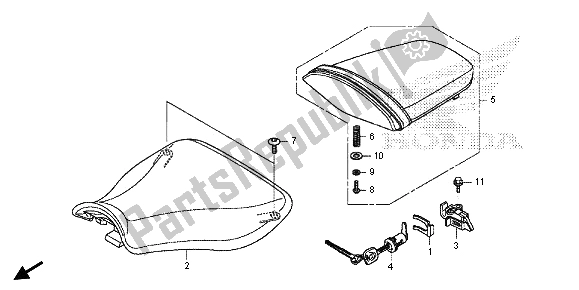 All parts for the Seat of the Honda CBR 600 RA 2013