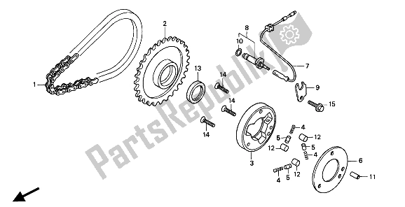 All parts for the Starting Clutch of the Honda CB 250 1994