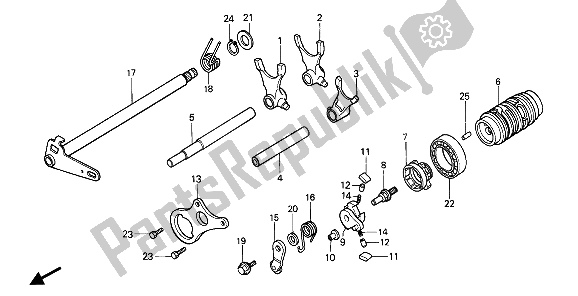 Todas las partes para Cambio De Tambor Y Horquilla De Cambio de Honda CR 80R 1988