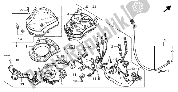 Toutes les pièces pour le Mètre (kmh) du Honda SH 125R 2010