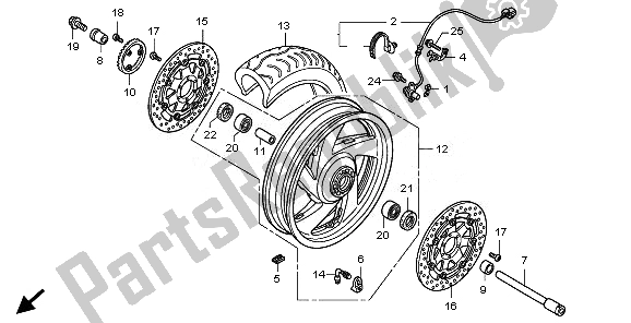 Todas las partes para Rueda Delantera de Honda GL 1800 2010