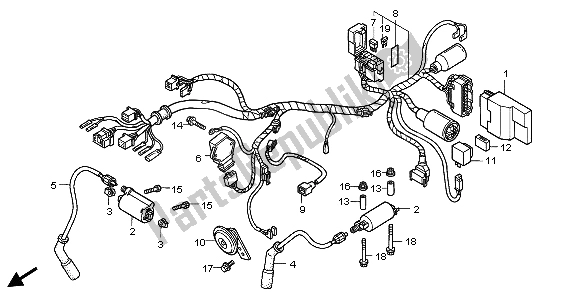 Todas las partes para Mazo De Cables Y Bobina De Encendido de Honda VT 125C 1999