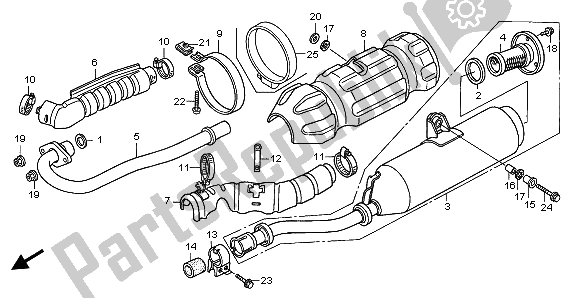 Todas las partes para Silenciador De Escape de Honda TRX 500 FA Fourtrax Foreman 2002