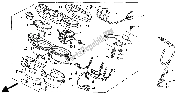 All parts for the Meter (mph) of the Honda NSR 125R 2000