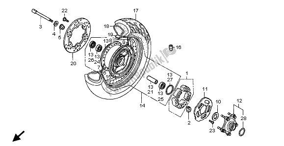 Tutte le parti per il Ruota Posteriore del Honda VT 1100C2 1999