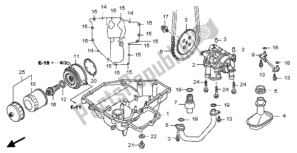 All parts for the Oil Pan & Oil Pump of the Honda CB 1300 SA 2007