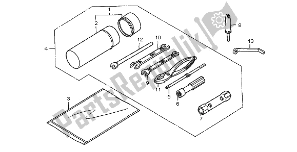 Todas las partes para Herramientas de Honda TRX 450 ES Foreman 2000