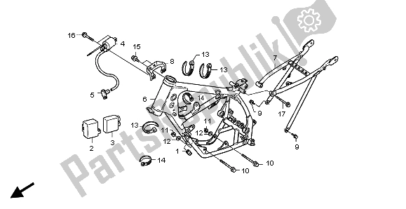 Todas las partes para Cuerpo Del Marco de Honda CR 85 RB LW 2007