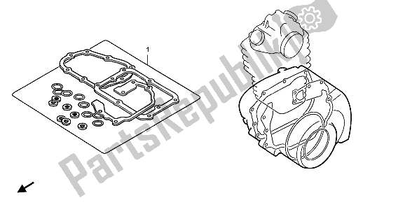 Tutte le parti per il Kit Di Guarnizioni Eop-2 B del Honda TRX 450 FE Fourtrax Foreman ES 2003