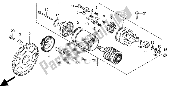 Todas as partes de Motor De Arranque do Honda SH 300 2013