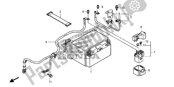 Todas las partes para Batería de Honda VFR 1200 XD 2013