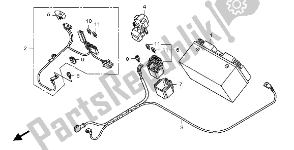 All parts for the Battery of the Honda CBR 1000 RA 2010