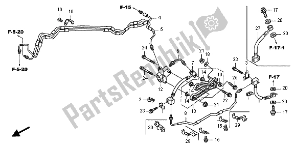 Todas las partes para Manguera De Freno de Honda VFR 1200 FD 2013