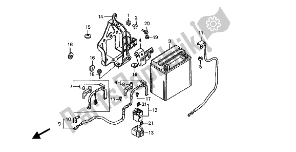 All parts for the Battery of the Honda ST 1100A 1994