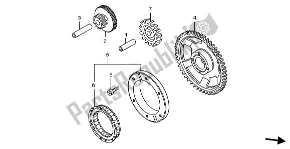 All parts for the Starting Clutch of the Honda FJS 400 2011