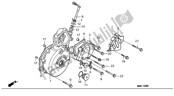 Tutte le parti per il Coperchio Carter Sinistro del Honda NX 650 1997