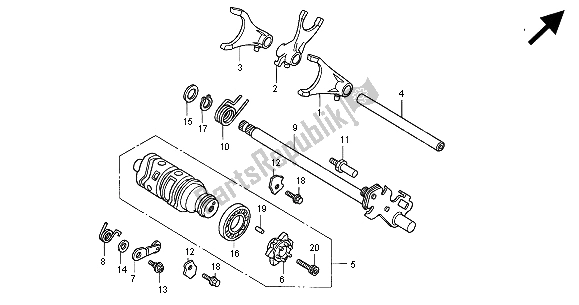 Tutte le parti per il Tamburo Del Cambio del Honda CB 500S 2000