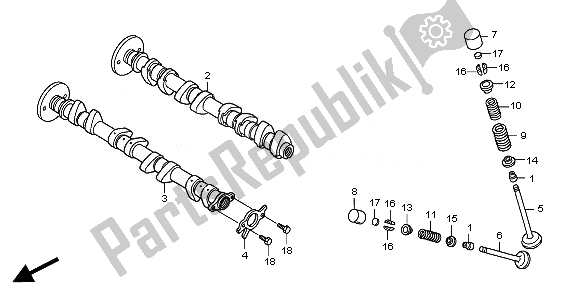 All parts for the Camshaft & Valve of the Honda CBR 600 RR 2011