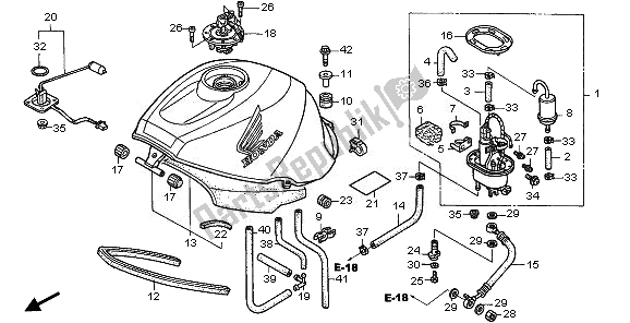 Tutte le parti per il Serbatoio Di Carburante del Honda CBR 1100 XX 2008