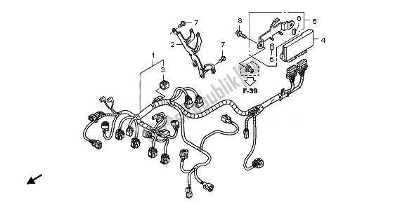 All parts for the Sub Harness of the Honda CBF 1000 FS 2011