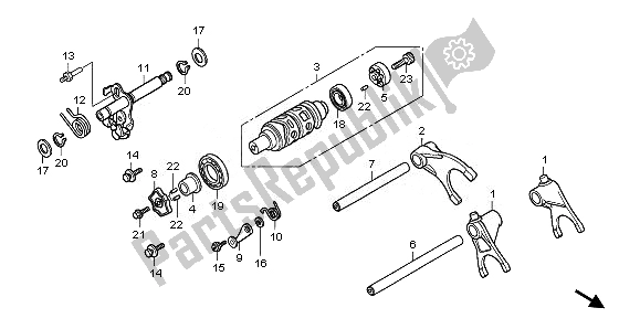 Todas las partes para Tambor De Cambio De Marchas de Honda CBF 1000 2010