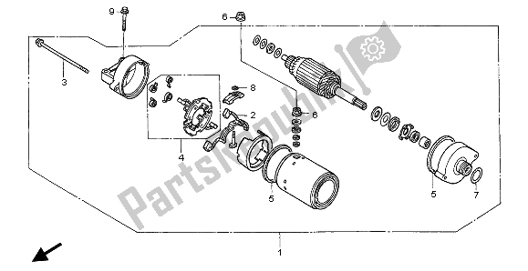 All parts for the Starting Motor of the Honda CBF 600 SA 2006