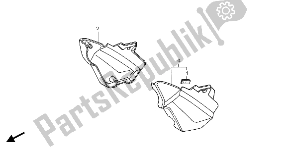 Tutte le parti per il Coperchio Laterale del Honda CBF 500A 2007