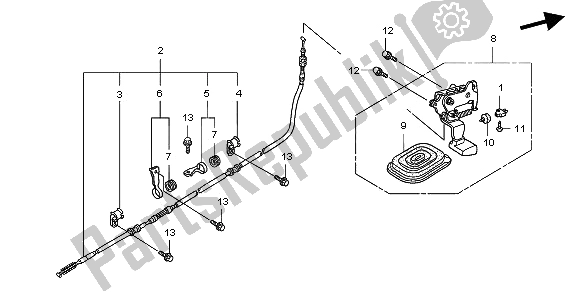 All parts for the Parking Brake of the Honda FJS 600A 2006