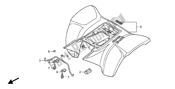 Todas las partes para Guardabarros Trasero de Honda TRX 400 EX 2007