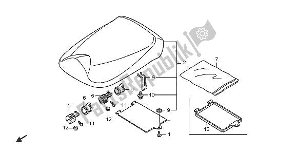 All parts for the Seat of the Honda NPS 50 2005