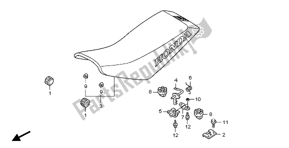 Todas las partes para Asiento de Honda TRX 400 EX 2007