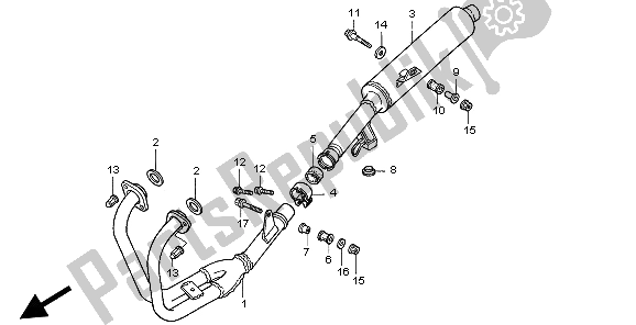 Todas las partes para Silenciador De Escape de Honda CB 500 1998