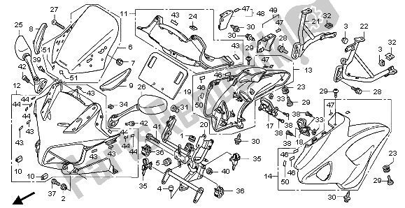 Tutte le parti per il Cappuccio del Honda CBF 1000A 2007