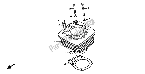 Todas as partes de Cilindro do Honda FX 650 1999