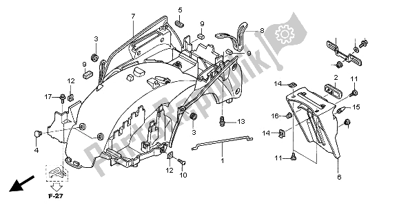 Todas las partes para Guardabarros Trasero de Honda ST 1300 2003