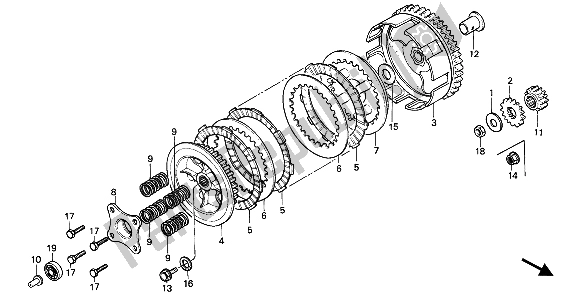 Todas las partes para Embrague de Honda CR 80R2 1985