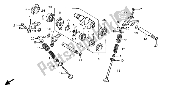 Todas las partes para árbol De Levas Y Válvula de Honda XR 650R 2000