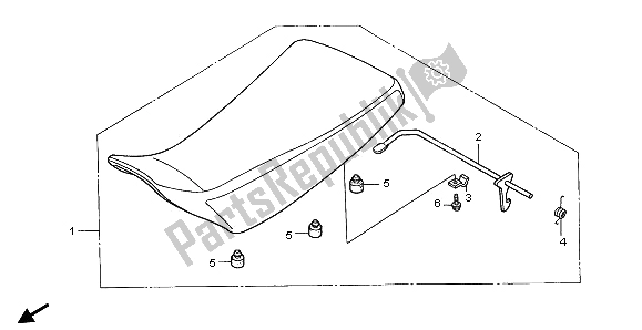 Todas las partes para Asiento de Honda TRX 350 FE Fourtrax Rancher 4X4 ES 2002