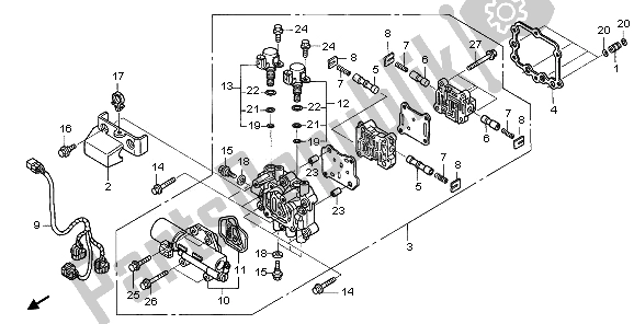 All parts for the Main Valve Body of the Honda TRX 680 FA Fourtrax Rincon 2006