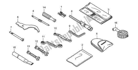 All parts for the Tools of the Honda CB 1000R 2009