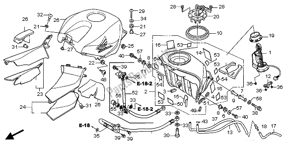 Tutte le parti per il Serbatoio Di Carburante del Honda CBR 600 RR 2006