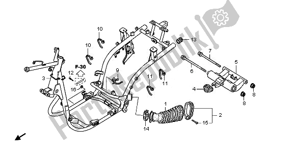 Tutte le parti per il Corpo Del Telaio del Honda NHX 110 WH 2008