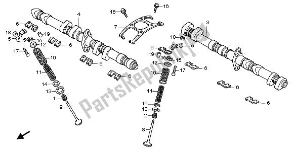 All parts for the Camshaft & Valve of the Honda CBR 1000F 1996
