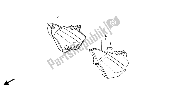 Toutes les pièces pour le Couvercle Latéral du Honda CBF 500A 2006