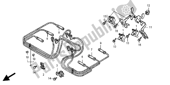 Alle onderdelen voor de Bobine van de Honda GL 1800 2012